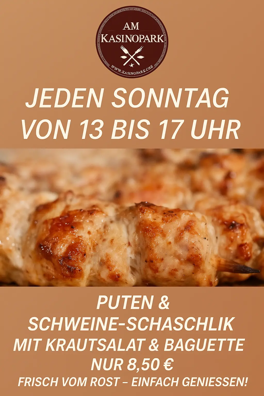Sonntag ist Grilltag im Restaurant am Kasinopark!
