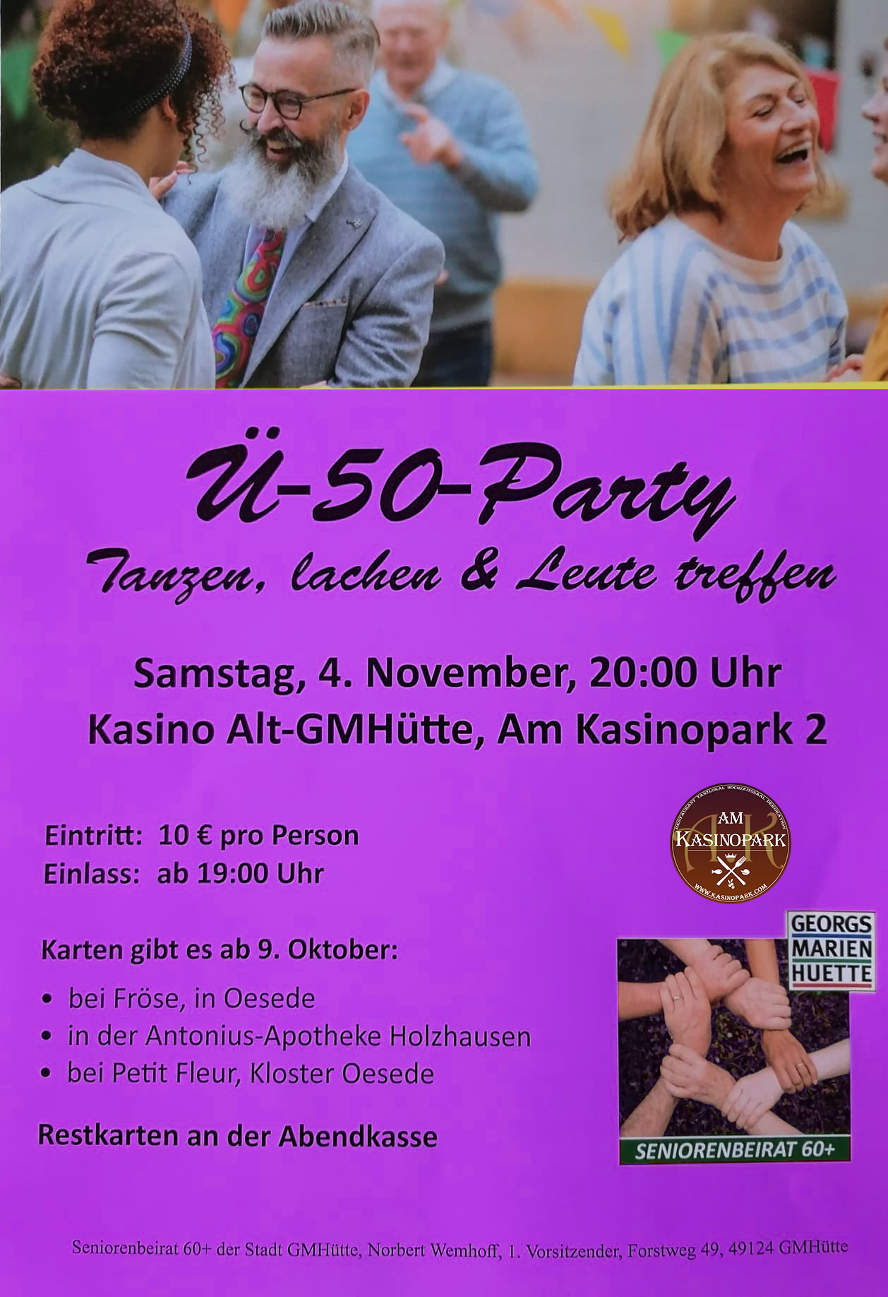 Ü50 Party vom Seniorenbeirat 60+ der Stadt GMHütte